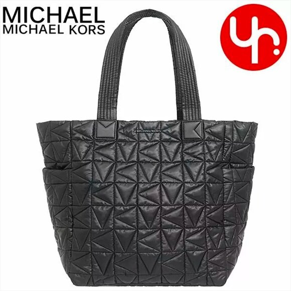 S Michael Kors Winnie Quilted Nylon Black Large Tote 35T1TW4T3C $398 Retail - Picture 2 of 11